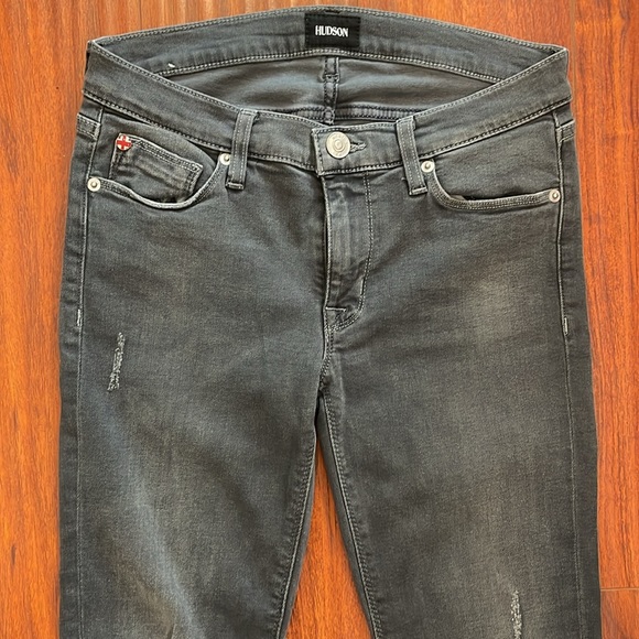 Hudson Super Skinny Gray Ankle Denim Sz27 - Picture 6 of 15